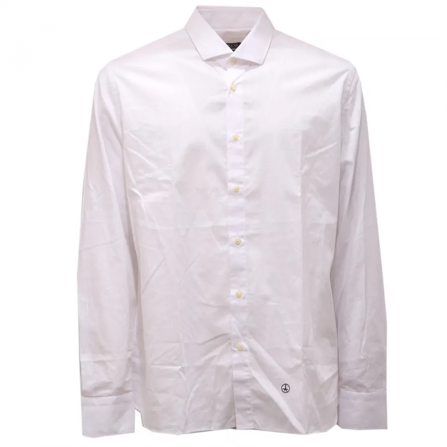 1091AG camicia uomo AT.P.CO ESSENTIAL white stripes cotton shirt man