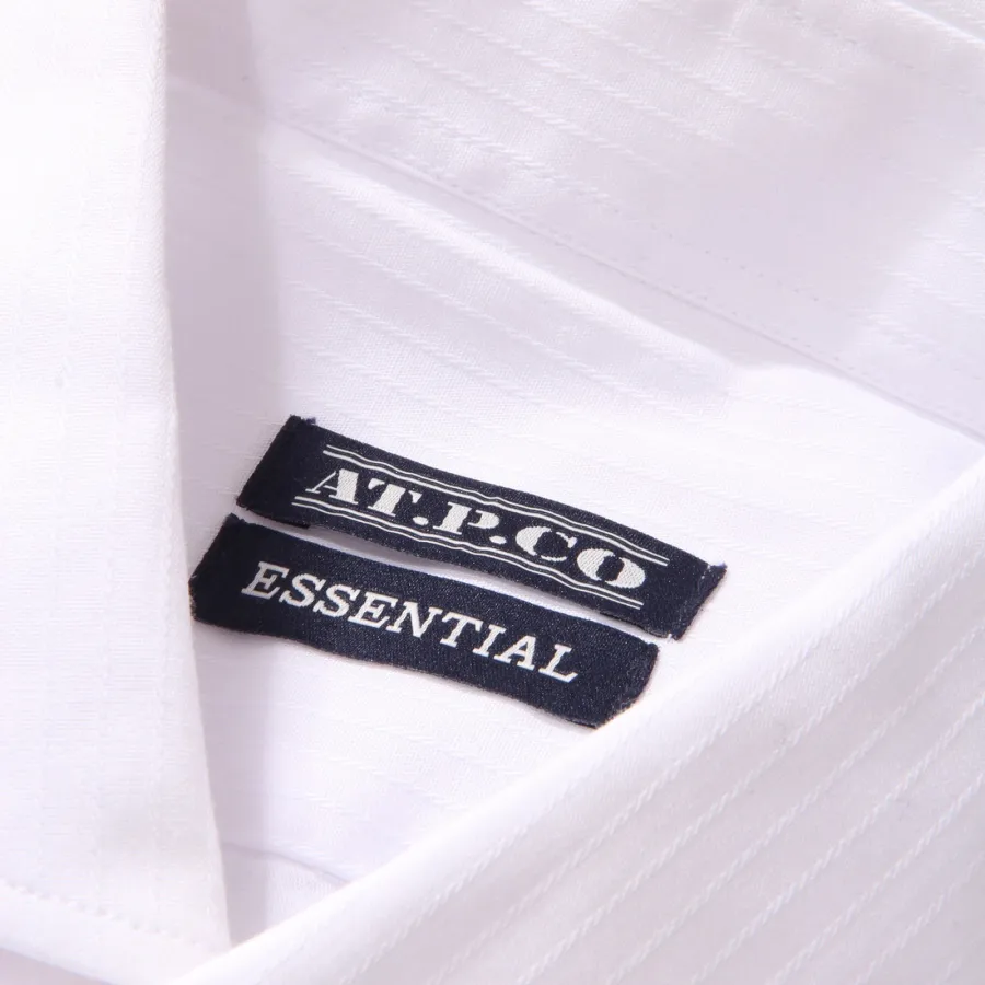 1091AG camicia uomo AT.P.CO ESSENTIAL white stripes cotton shirt man