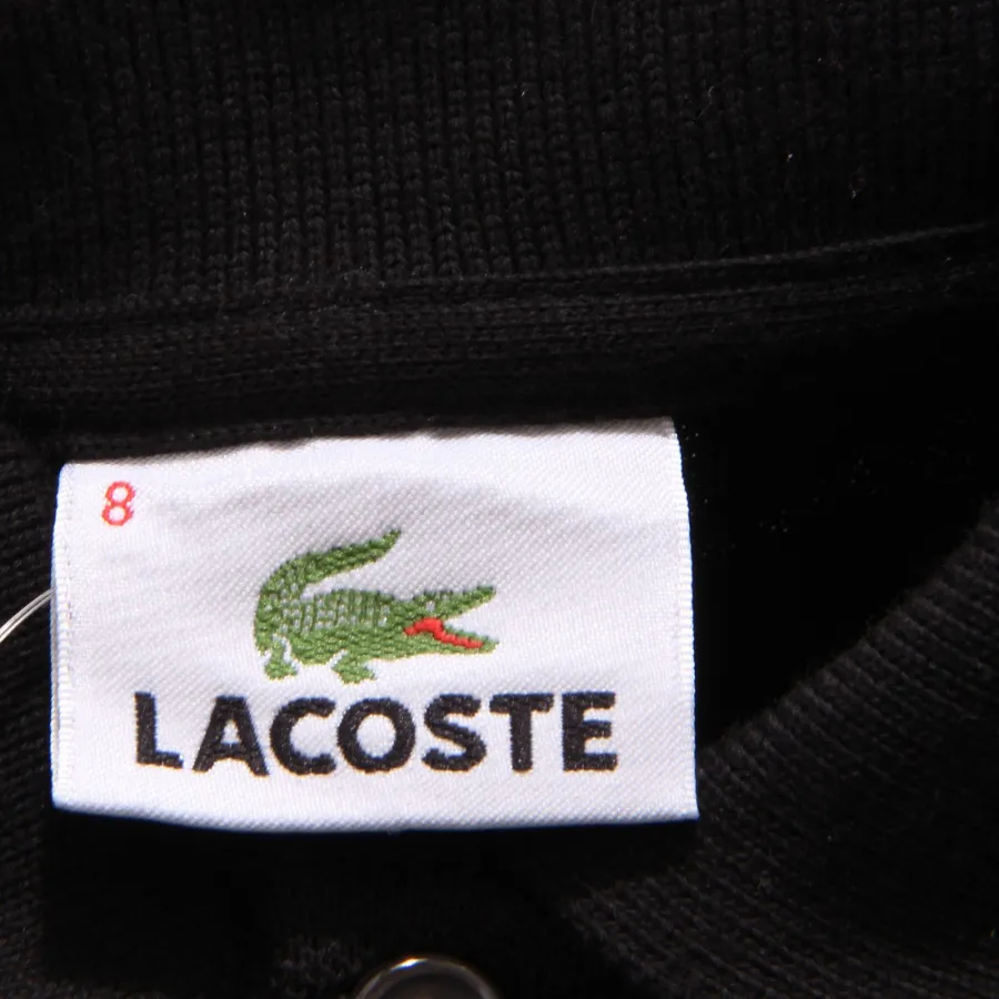 4316R polo bimbo LACOSTE NOIR manica lunga nera long sleeve t-shirt kids