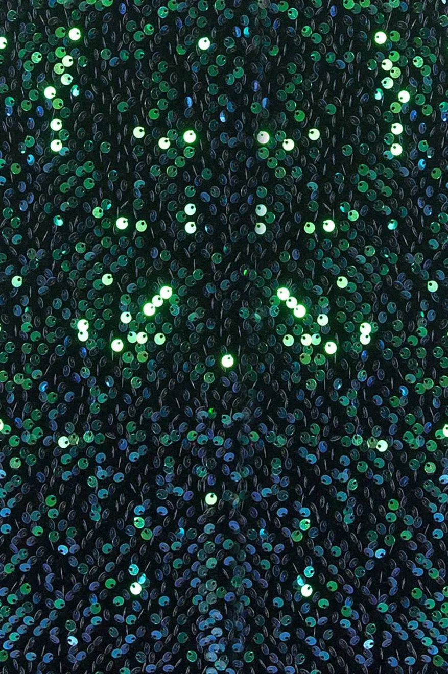 Abito in paillettes iridescenti - Verde