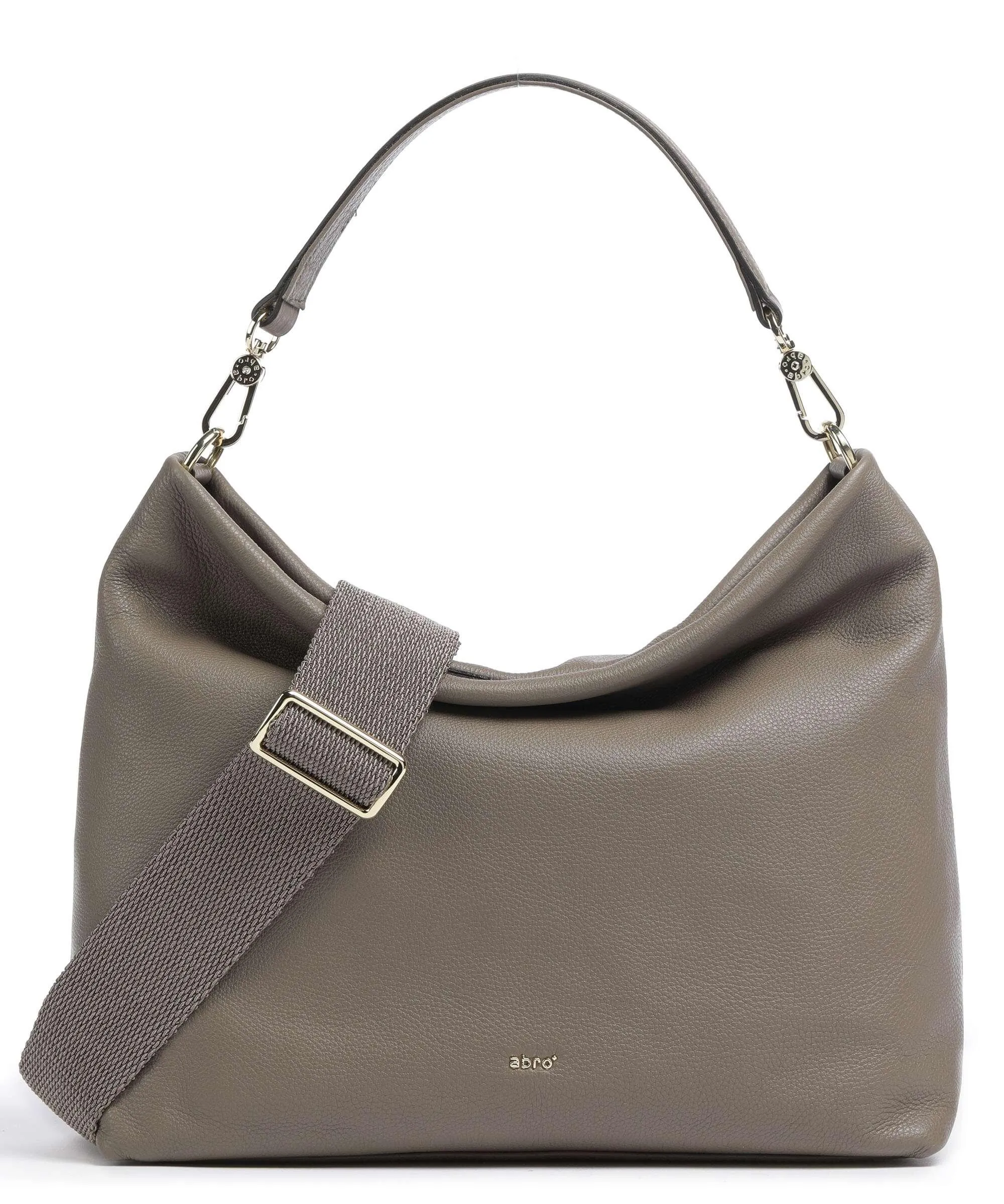  Abro Dalia Kaia Borsa hobo pelle di vacchetta grana taupe  