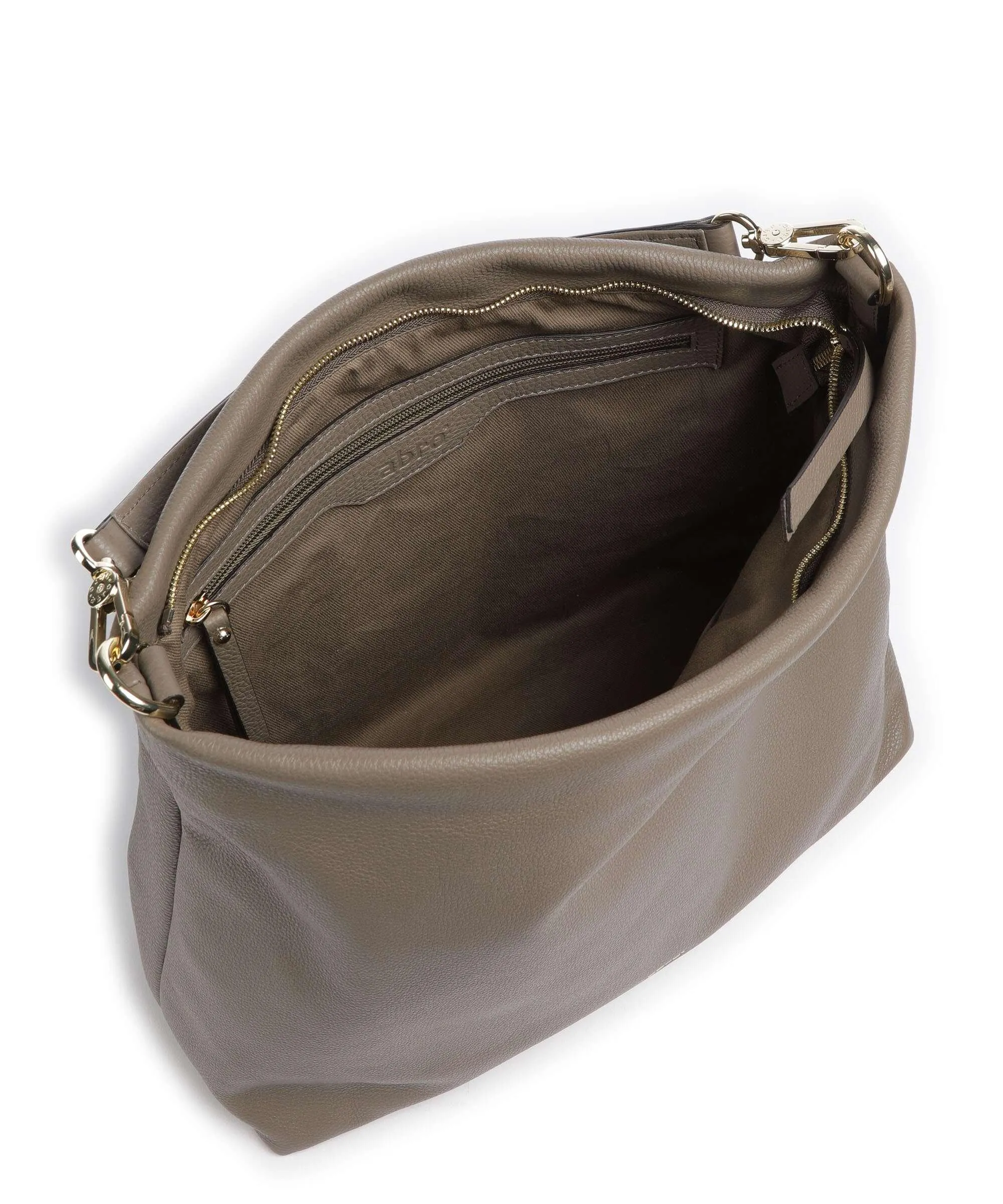  Abro Dalia Kaia Borsa hobo pelle di vacchetta grana taupe  