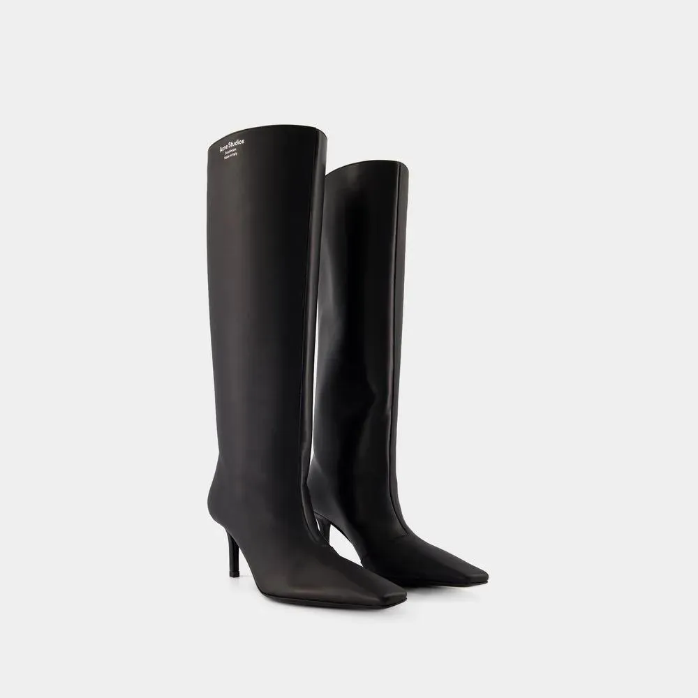 Acne Studios Boots - Leather - Black Black 