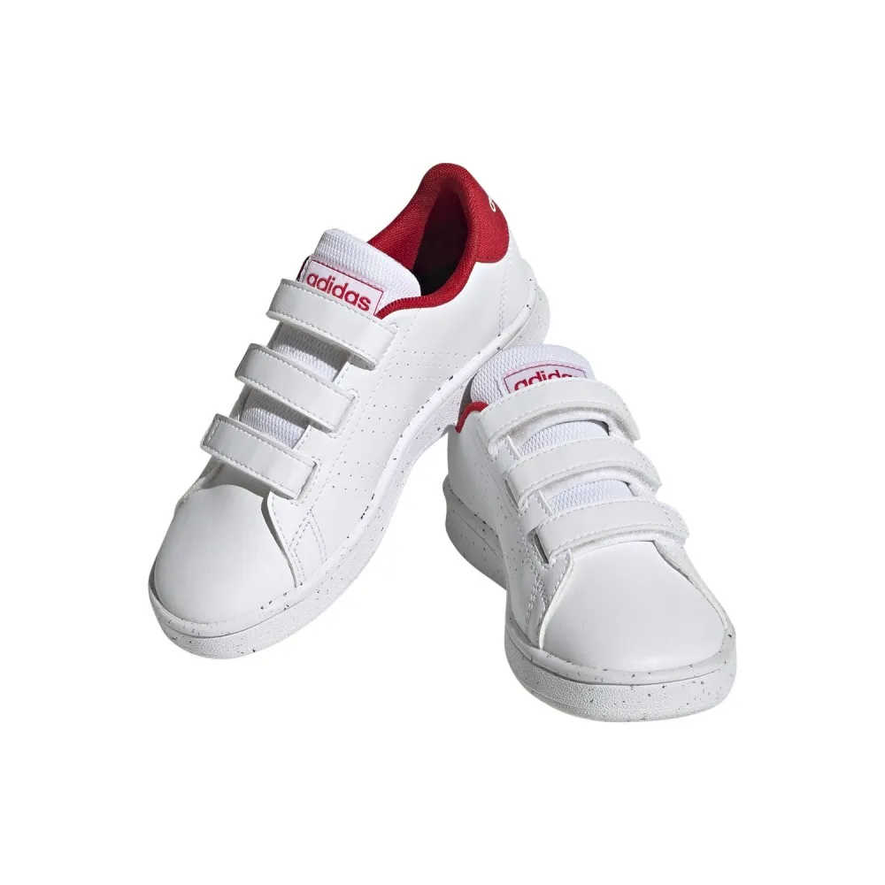 ADIDAS - ADVANTAGE - WHITE / RED - BAMBINO - H06212