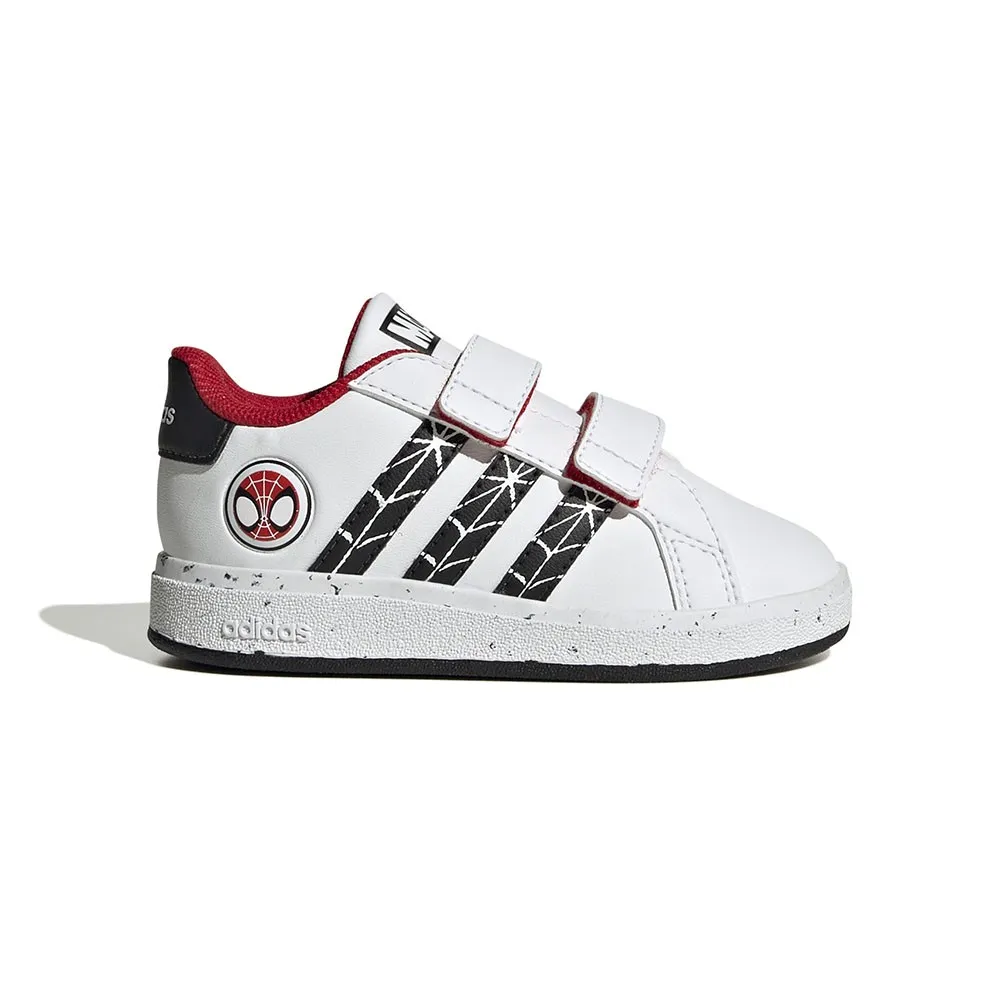 ADIDAS Grand Court Spider Td Bianco Nero - Scarpe Ginnastica Bambino