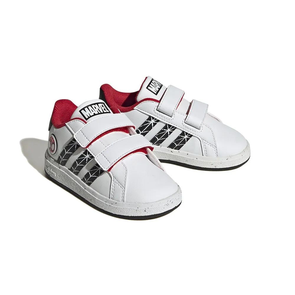 ADIDAS Grand Court Spider Td Bianco Nero - Scarpe Ginnastica Bambino