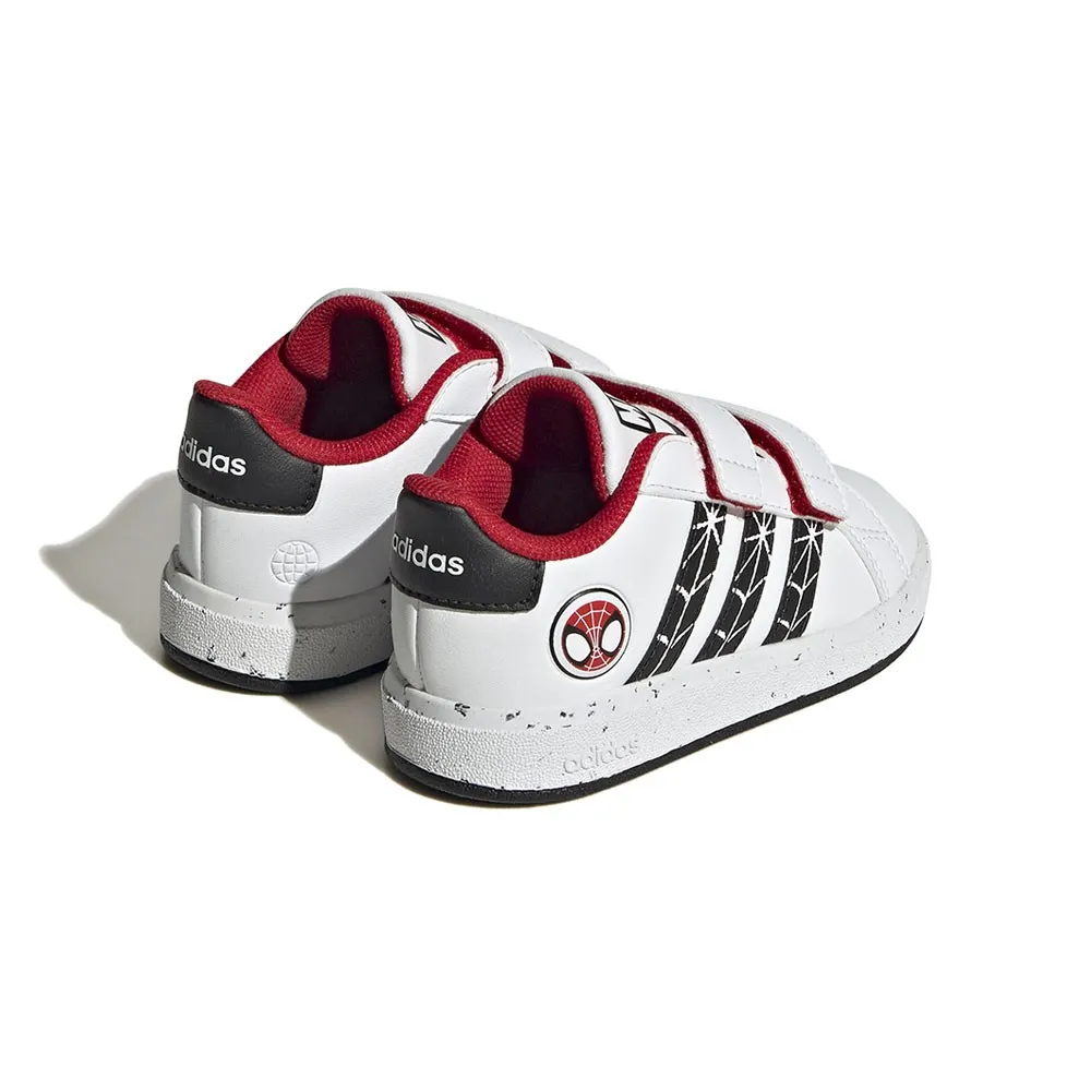 ADIDAS Grand Court Spider Td Bianco Nero - Scarpe Ginnastica Bambino