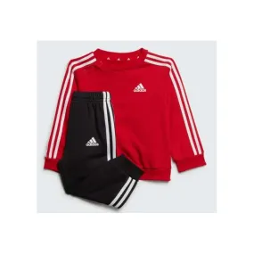 Adidas Junior I 3S Jog Betsca/White Tuta Cot Ross/Ner/Bia Baby Bimbo