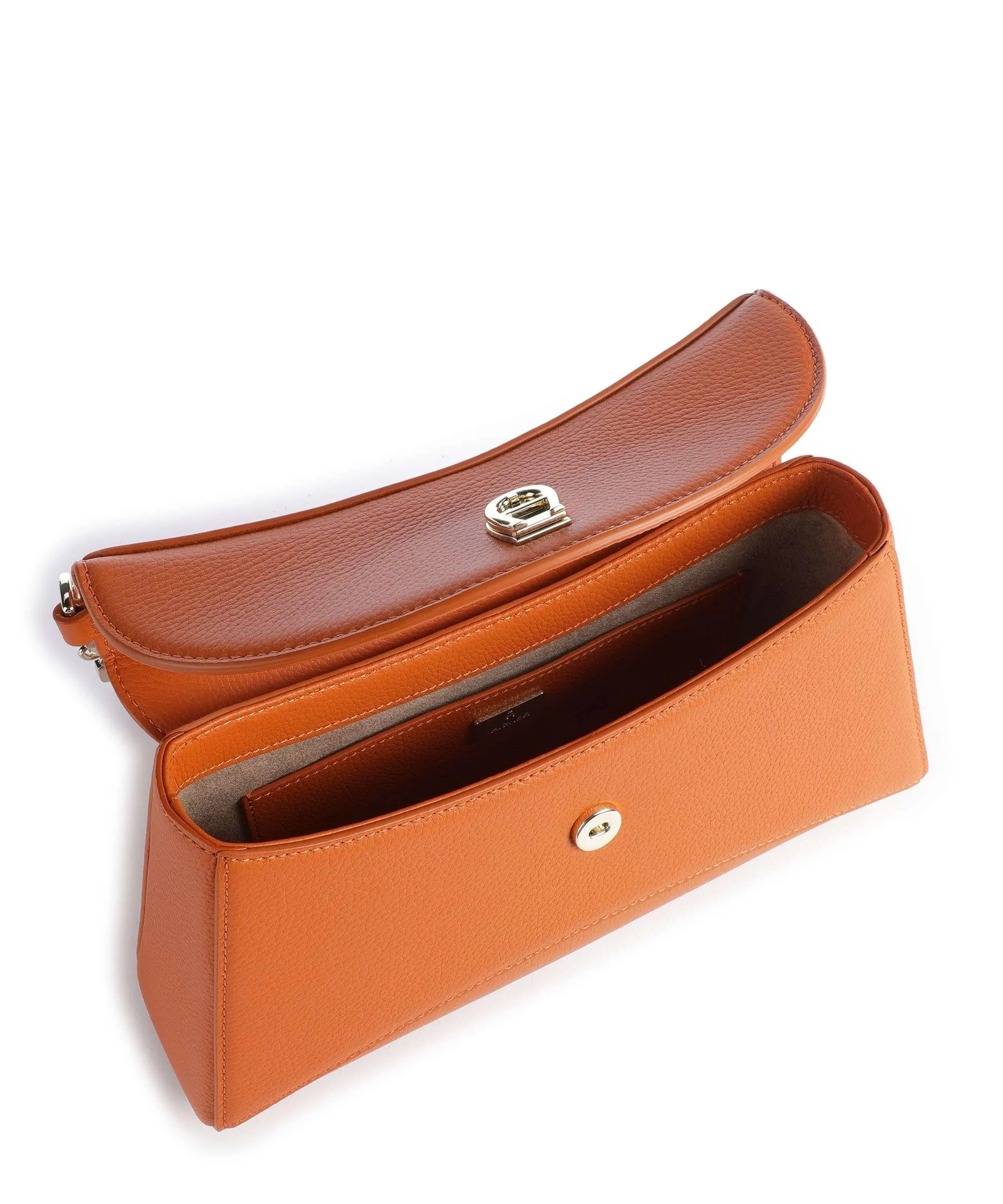  Aigner Alona S Borsa a spalla pelle di vacchetta grana arancio  