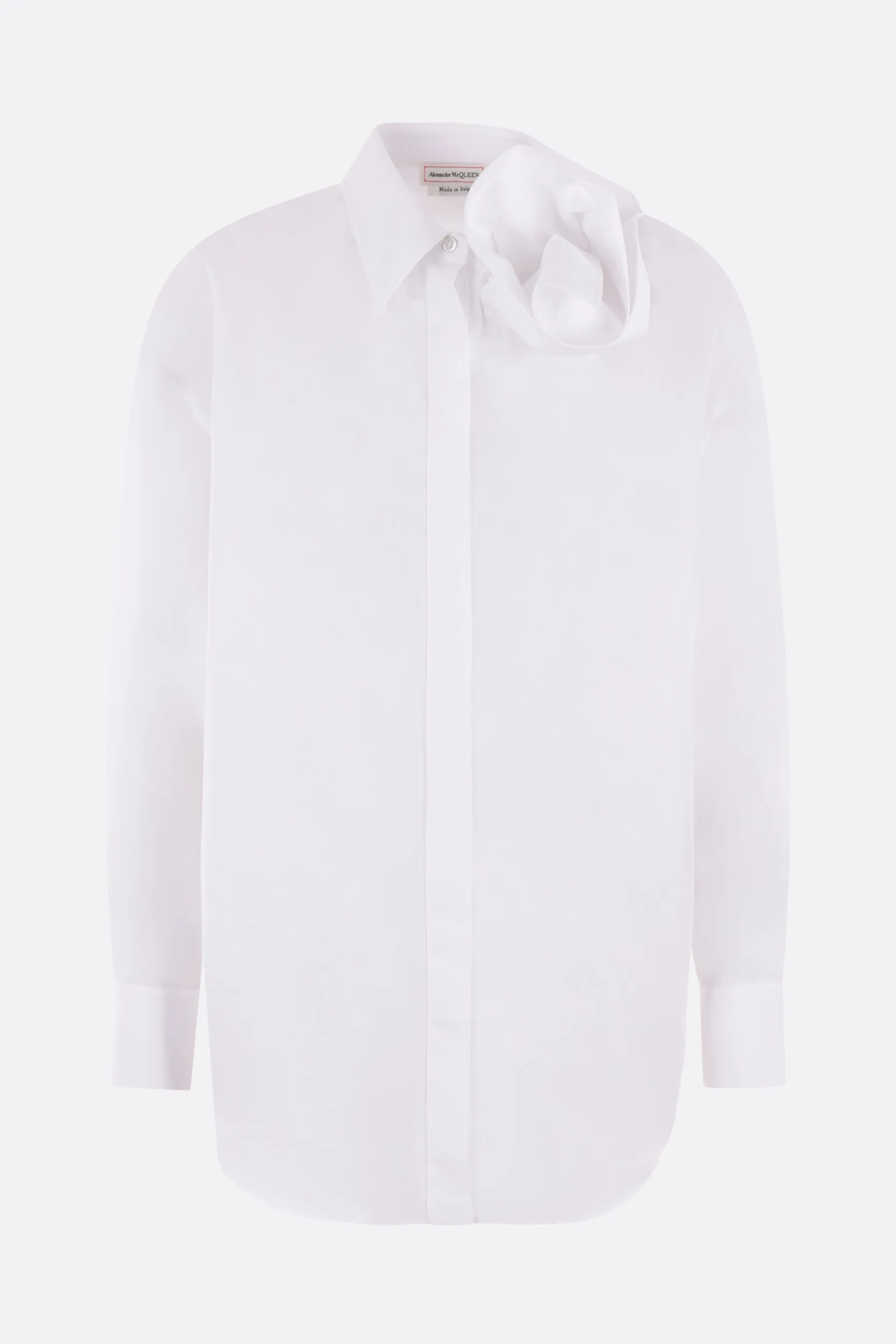 ALEXANDER McQUEEN camicia in popeline Orchid