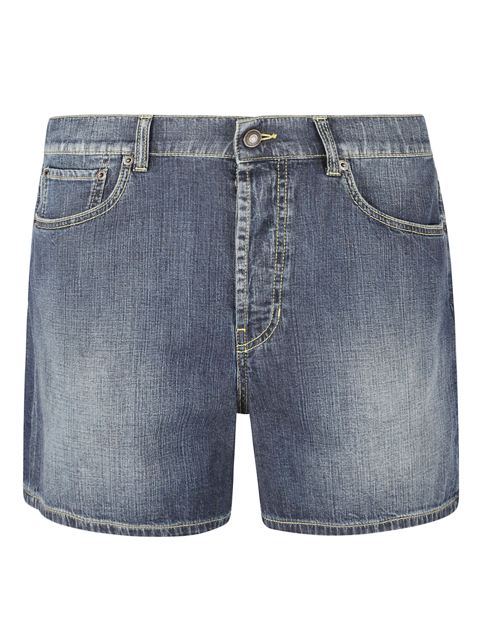 ALEXANDER McQUEENJEAN SHORTS QYAAI/4244 + DARK STONE WASH BLUE WASHED