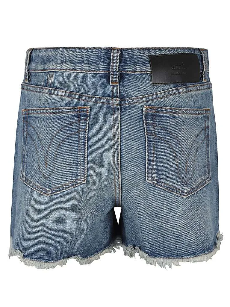 AMI5 POCKETS MINI SHORTS USED BLUE/480