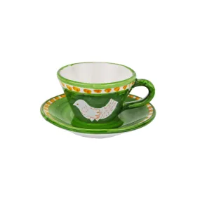 Arcucci Materia piuma verde tazza espresso c/p