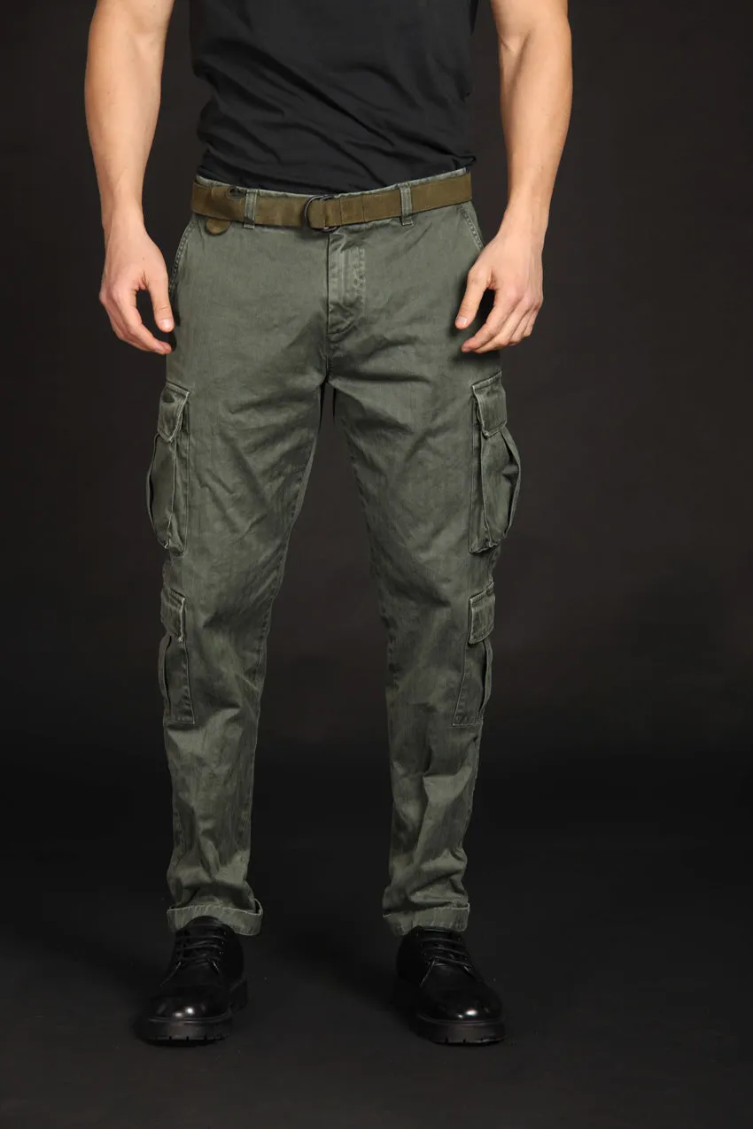 Bahamas pantalon cargo homme en coton avec logo resca à micro-motifs Limited Edition coupe relaxed ①.