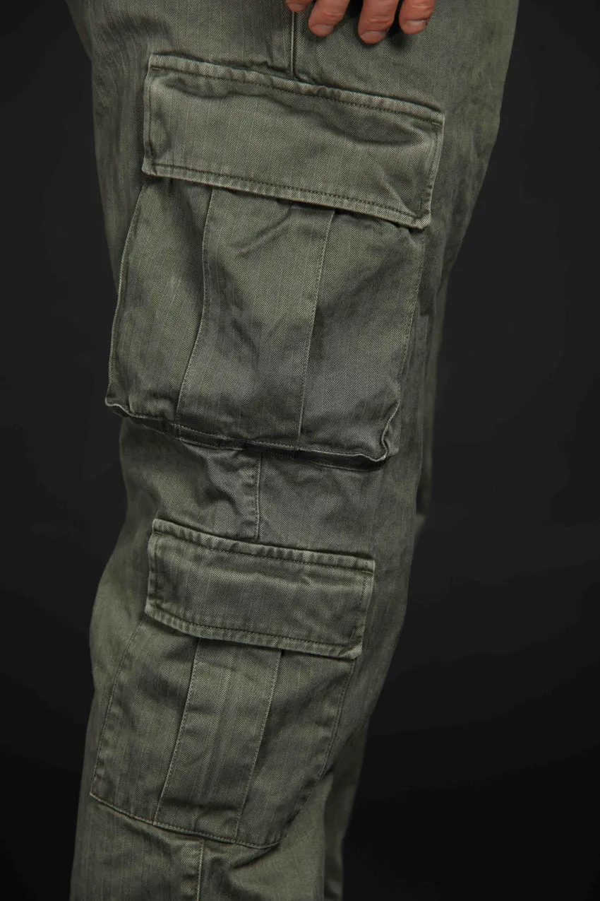 Bahamas pantalon cargo homme en coton avec logo resca à micro-motifs Limited Edition coupe relaxed ①.