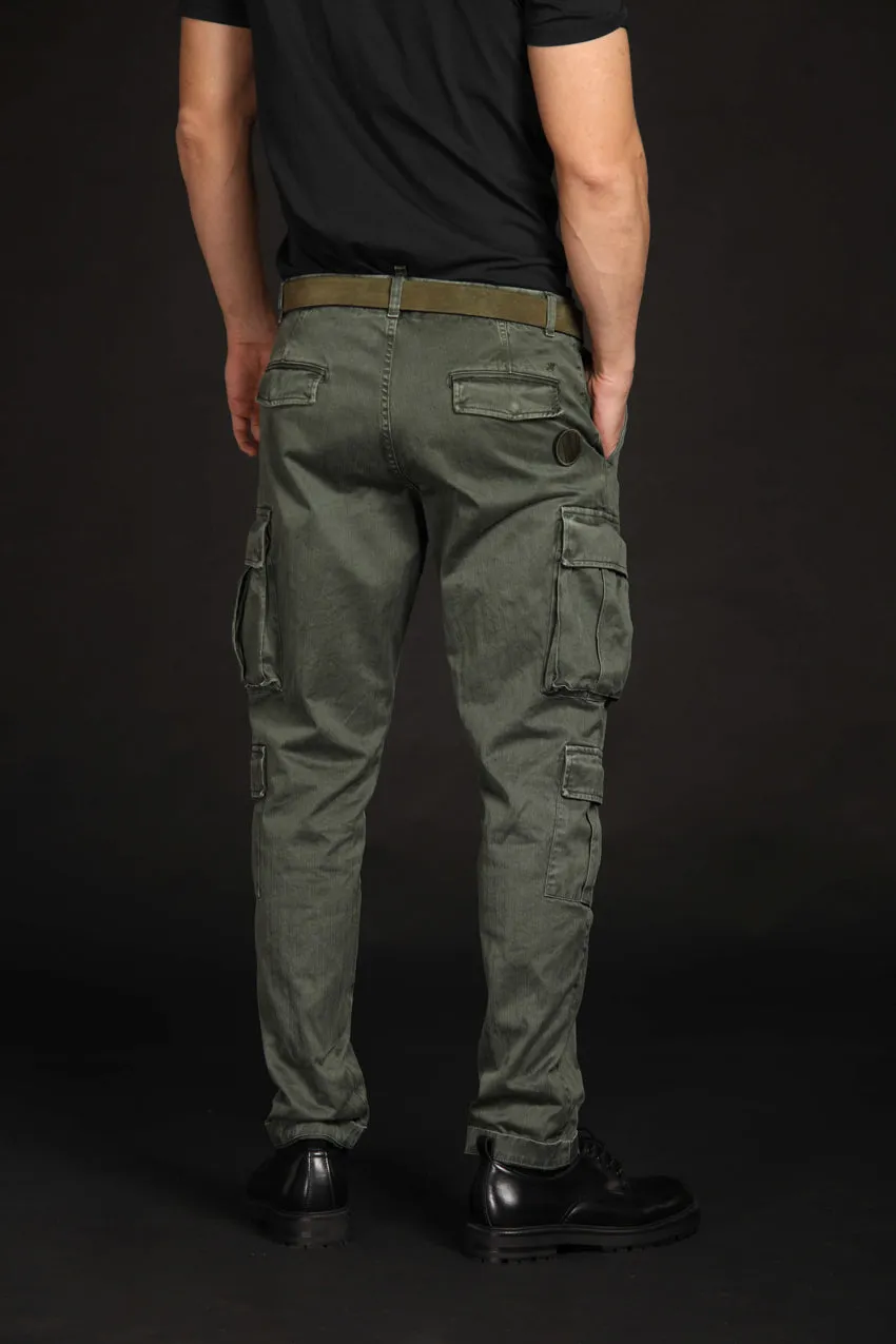 Bahamas pantalon cargo homme en coton avec logo resca à micro-motifs Limited Edition coupe relaxed ①.