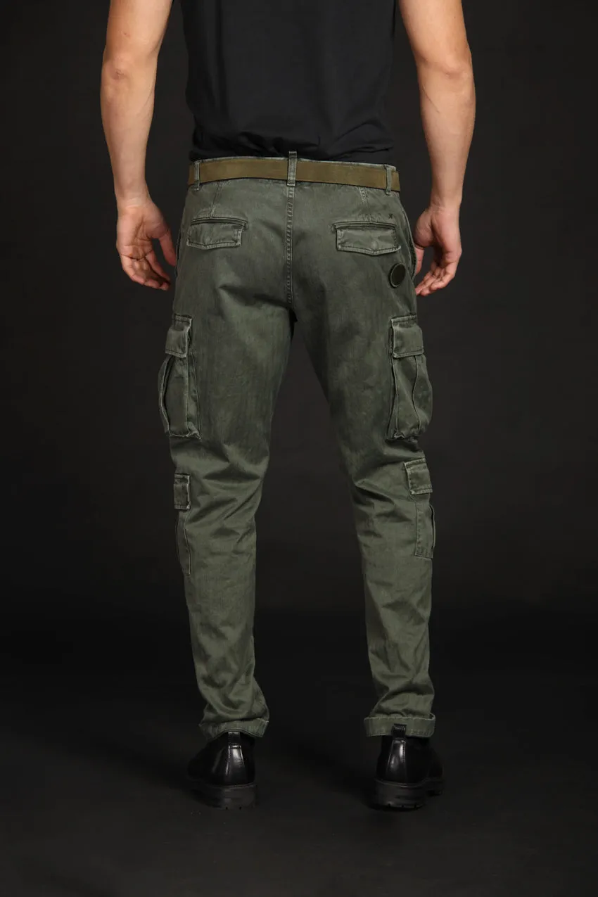 Bahamas pantalon cargo homme en coton avec logo resca à micro-motifs Limited Edition coupe relaxed ①.