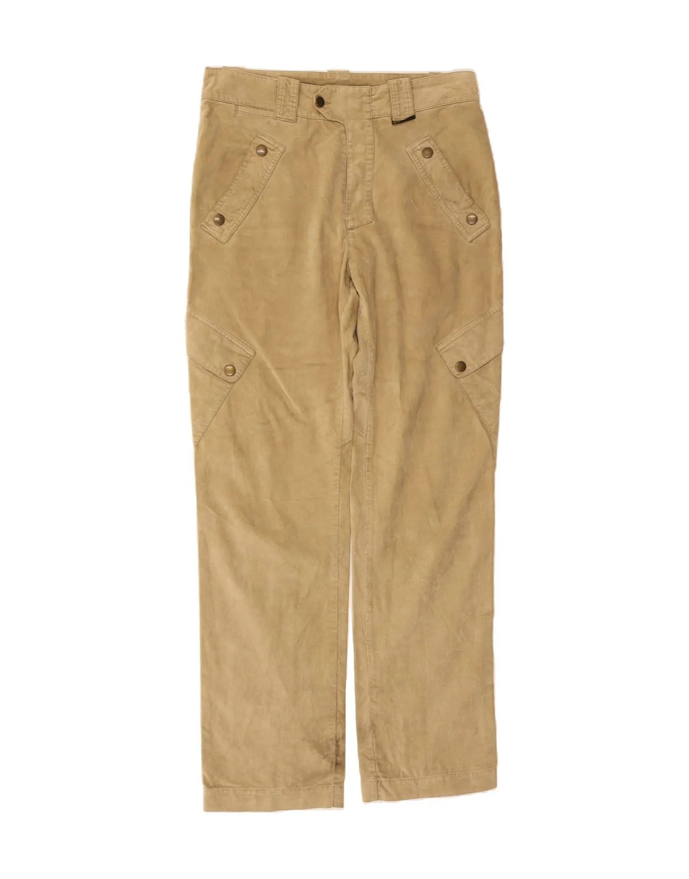 BELSTAFF Mens Straight Cargo Trousers IT 52 XL W36 L36 Beige Cotton