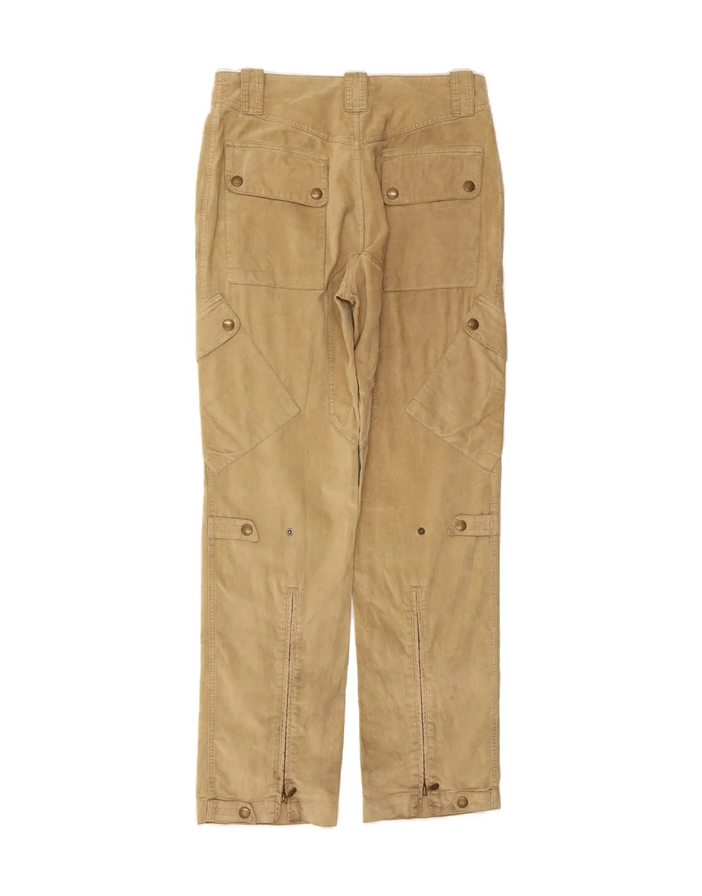 BELSTAFF Mens Straight Cargo Trousers IT 52 XL W36 L36 Beige Cotton