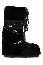 Black eco fur Icon boots     