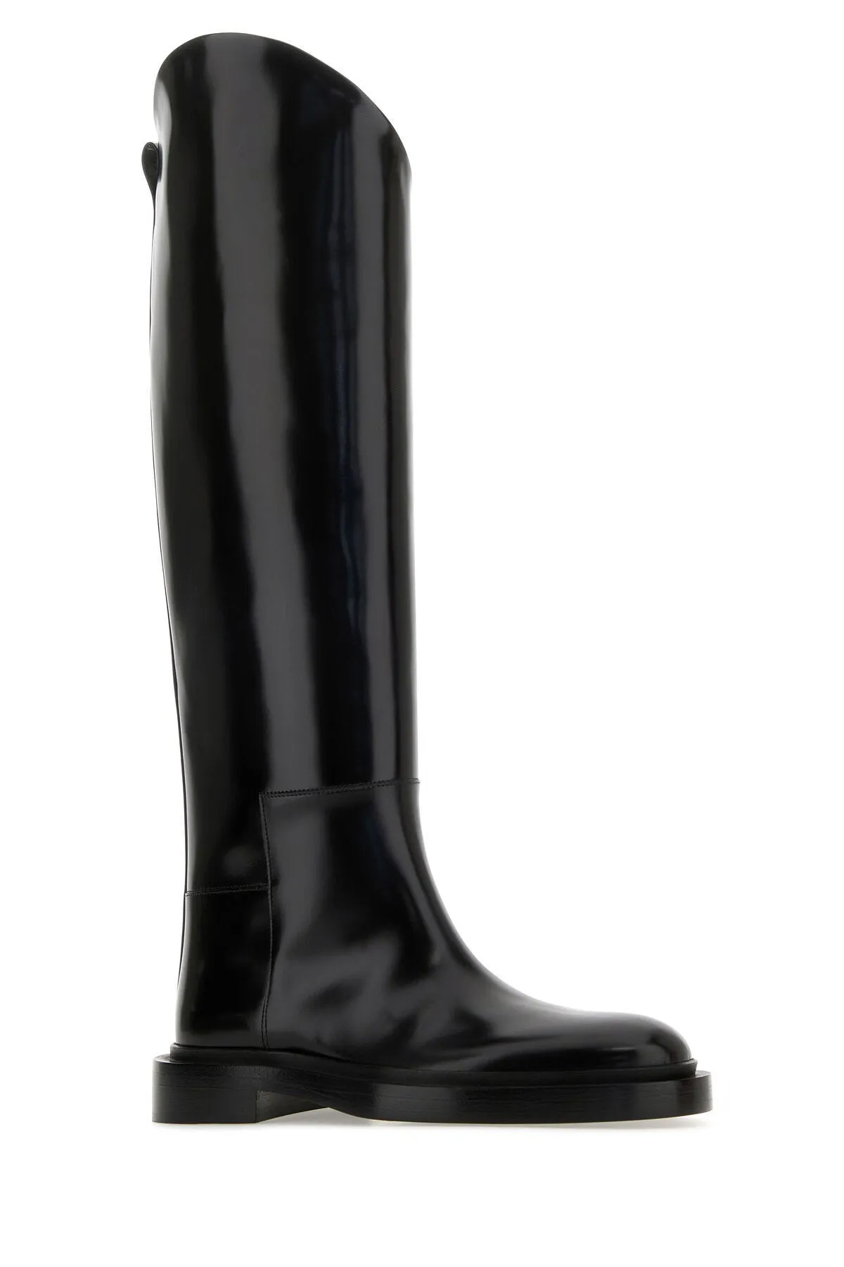 Black leather boots    