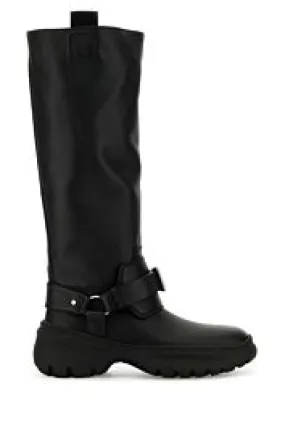 Black leather Stomp boots    