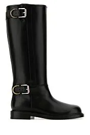 Black leather Voyou boots    