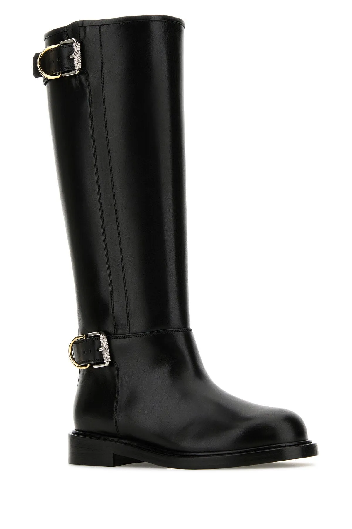 Black leather Voyou boots    