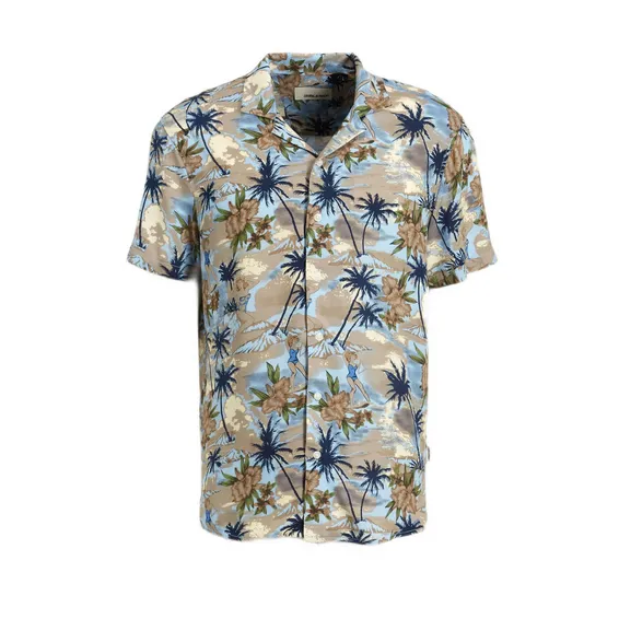 Blend Camicia da uomo manica corta a fantasia Short Sleeved Shirt 20716118 184039 regatta