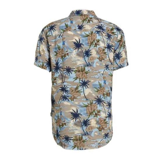 Blend Camicia da uomo manica corta a fantasia Short Sleeved Shirt 20716118 184039 regatta