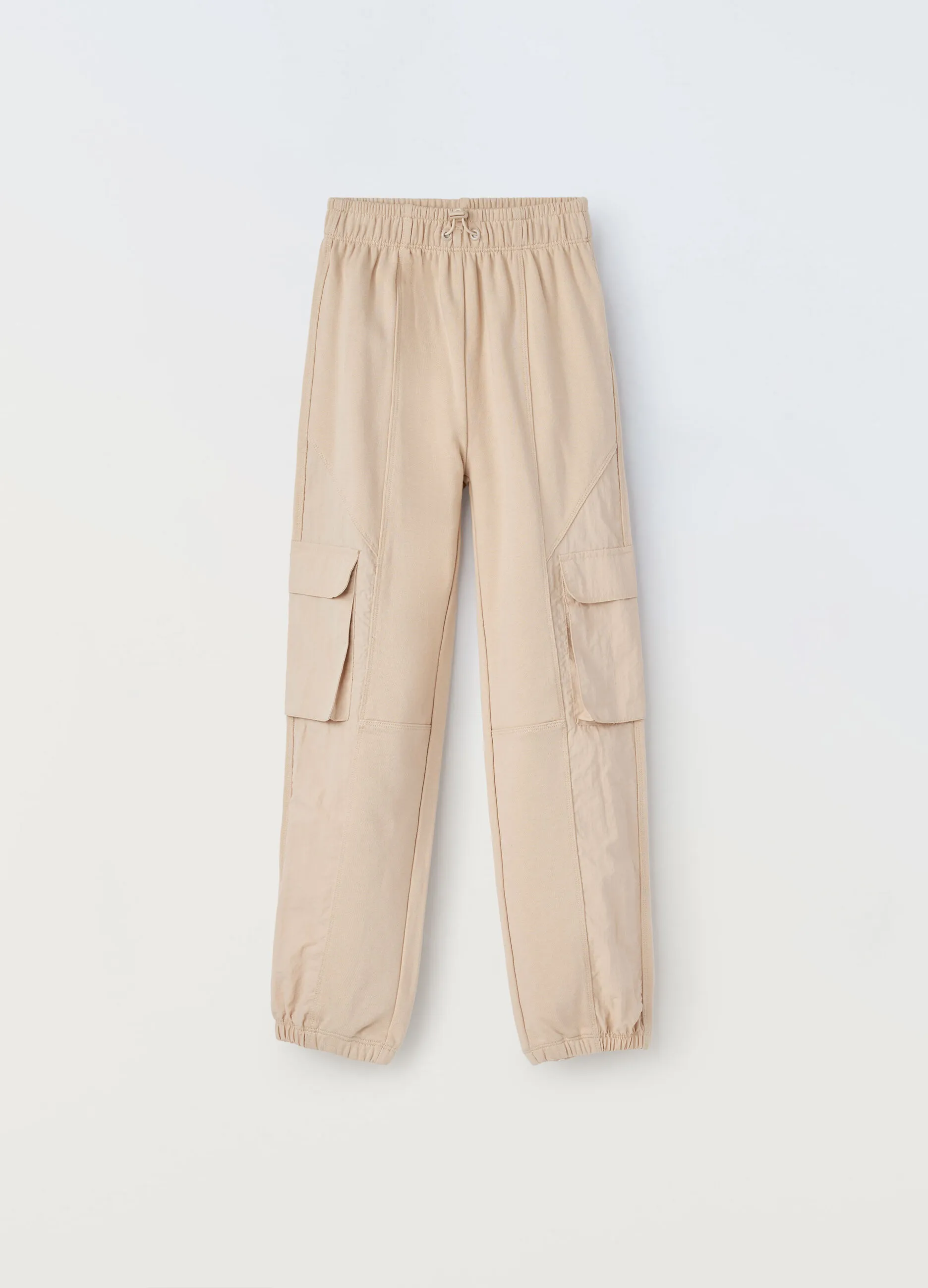 BLUKIDS  Jogger cargo in puro cotone ragazza