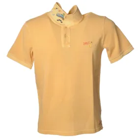 BoB Company - Polo Manica Corta con Dettaglio Stampa - Giallo - T-Shirt - Made in Italy - Luxury Exclusive Collection