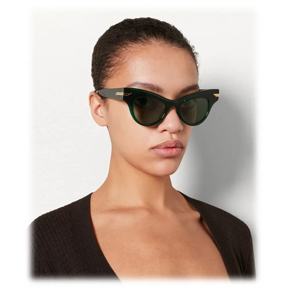 Bottega Veneta - Occhiali da Sole Cat Eye The Original 04 - Verde - Occhiali da Sole - Bottega Veneta Eyewear