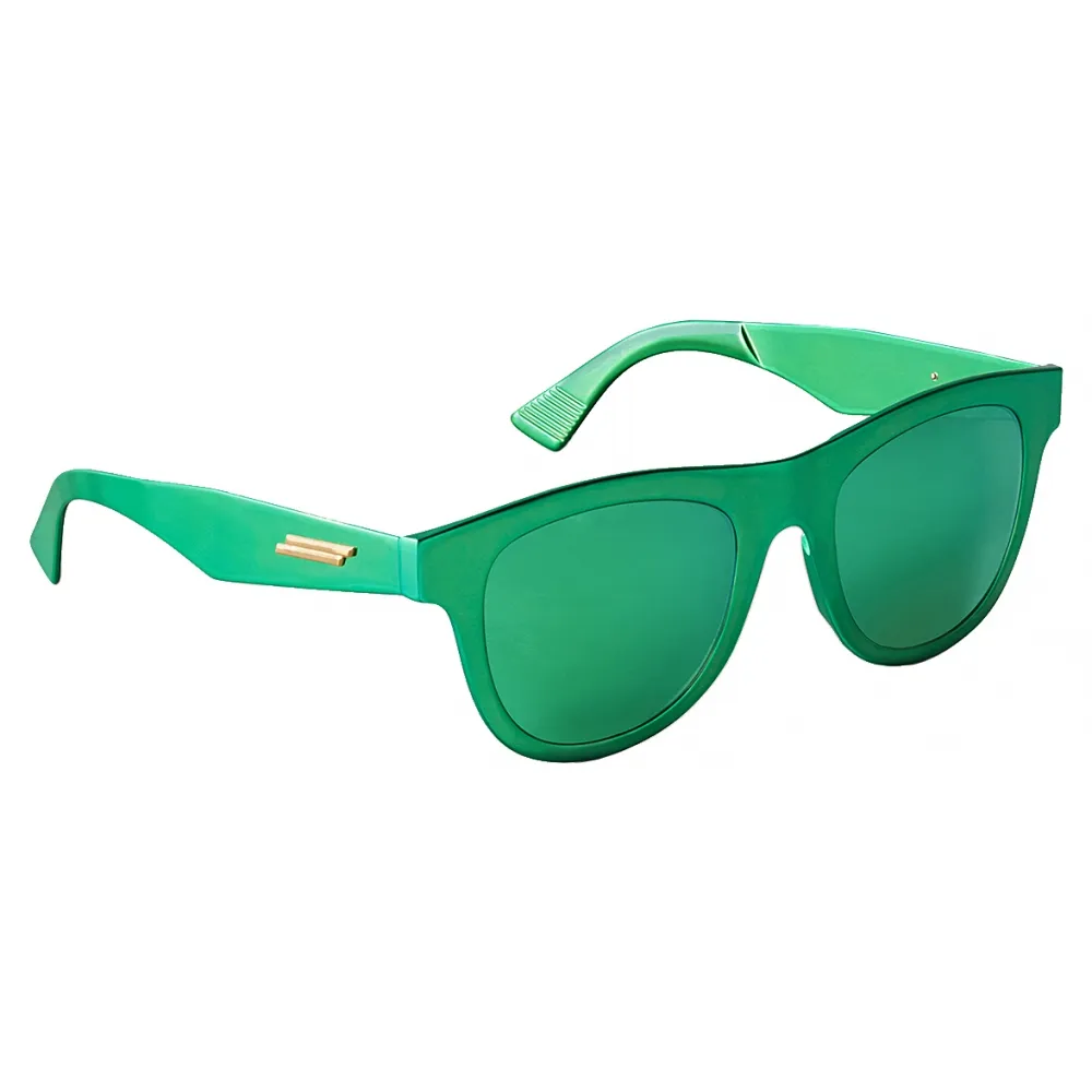 Bottega Veneta - Occhiali da Sole Classici D-Frame in Alluminio - Verde - Occhiali da Sole - Bottega Veneta Eyewear