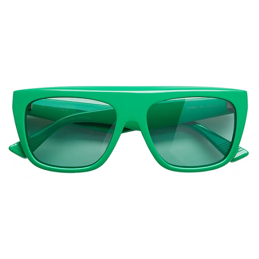 Bottega Veneta - Occhiali da Sole Flat-top - Verde - Occhiali da Sole - Bottega Veneta Eyewear