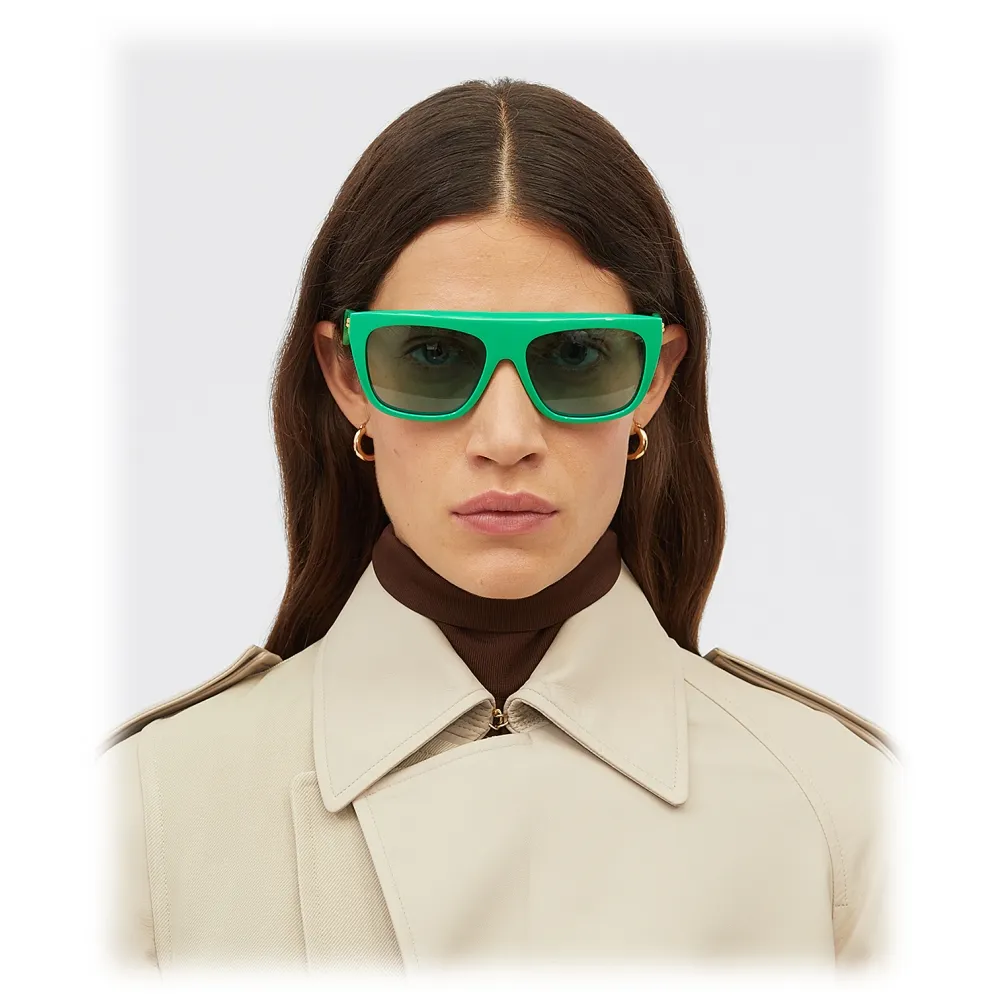 Bottega Veneta - Occhiali da Sole Flat-top - Verde - Occhiali da Sole - Bottega Veneta Eyewear