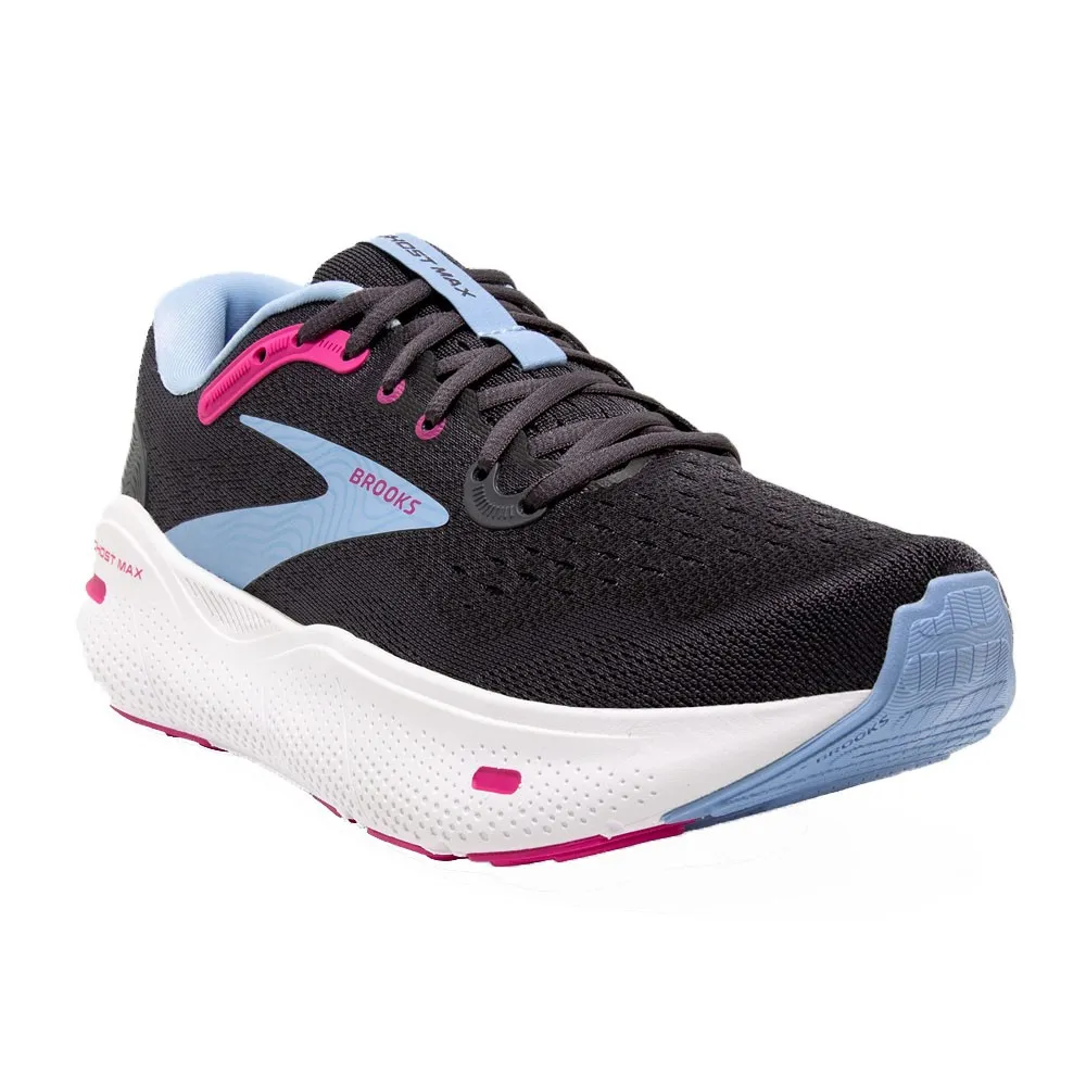 Brooks Ghost Max Nero Azzurro Rosa - Scarpe Running Donna