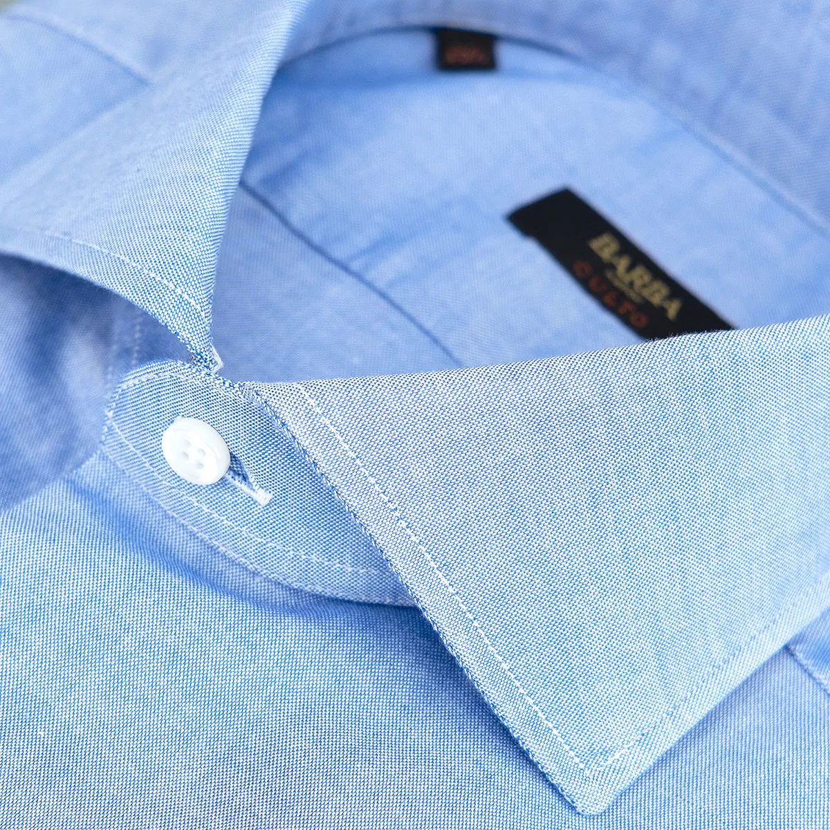 Camicia BARBA Napoli Culto in Light Oxford Celeste