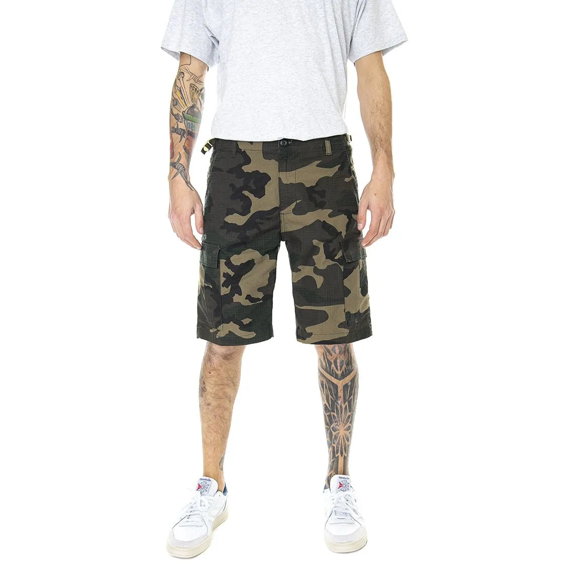 CARHARTT WIP Aviation Short Camo Laurel - Bermuda Uomo Cargo    