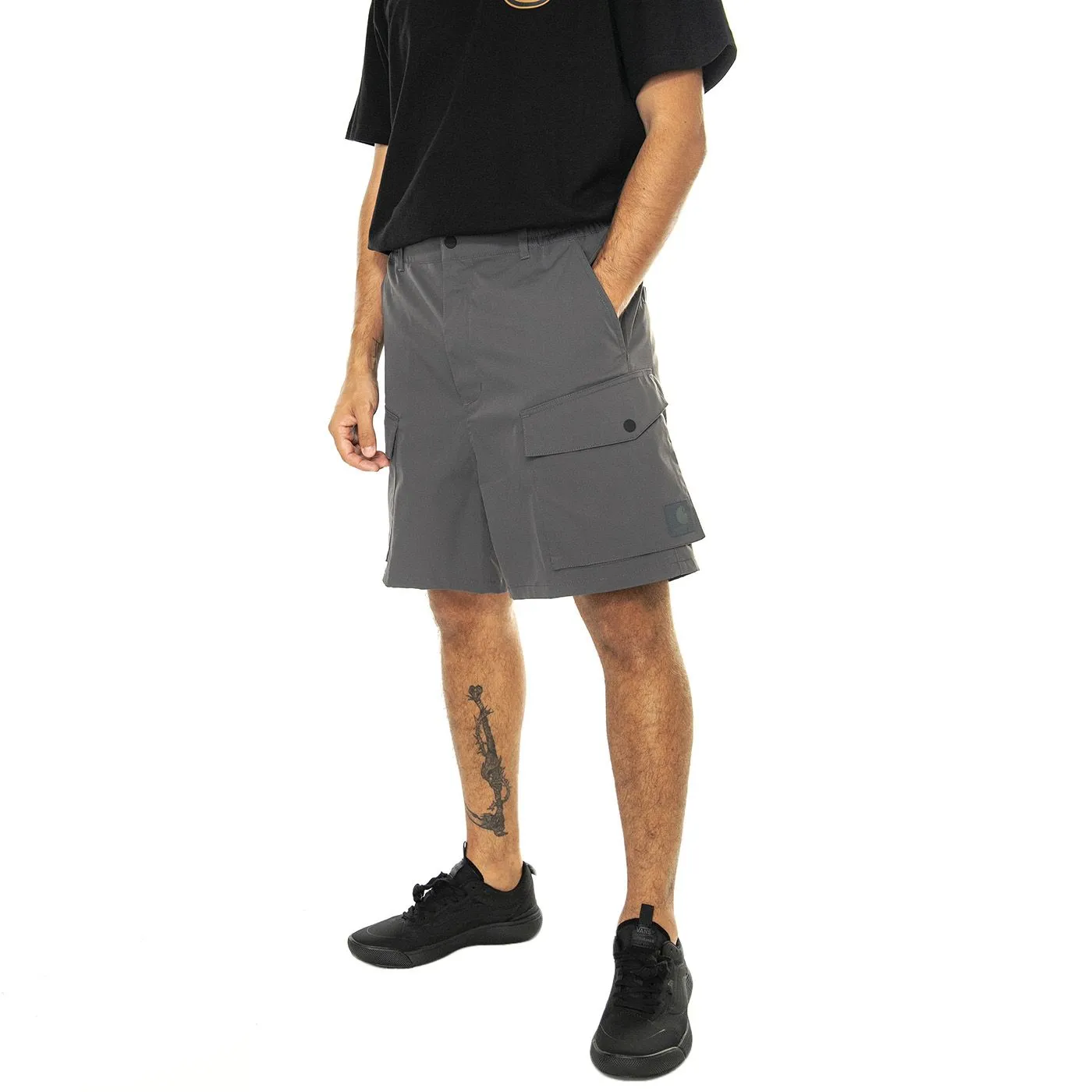 CARHARTT WIP Balto Short Graphite - Bermuda Cargo Uomo Grigi    