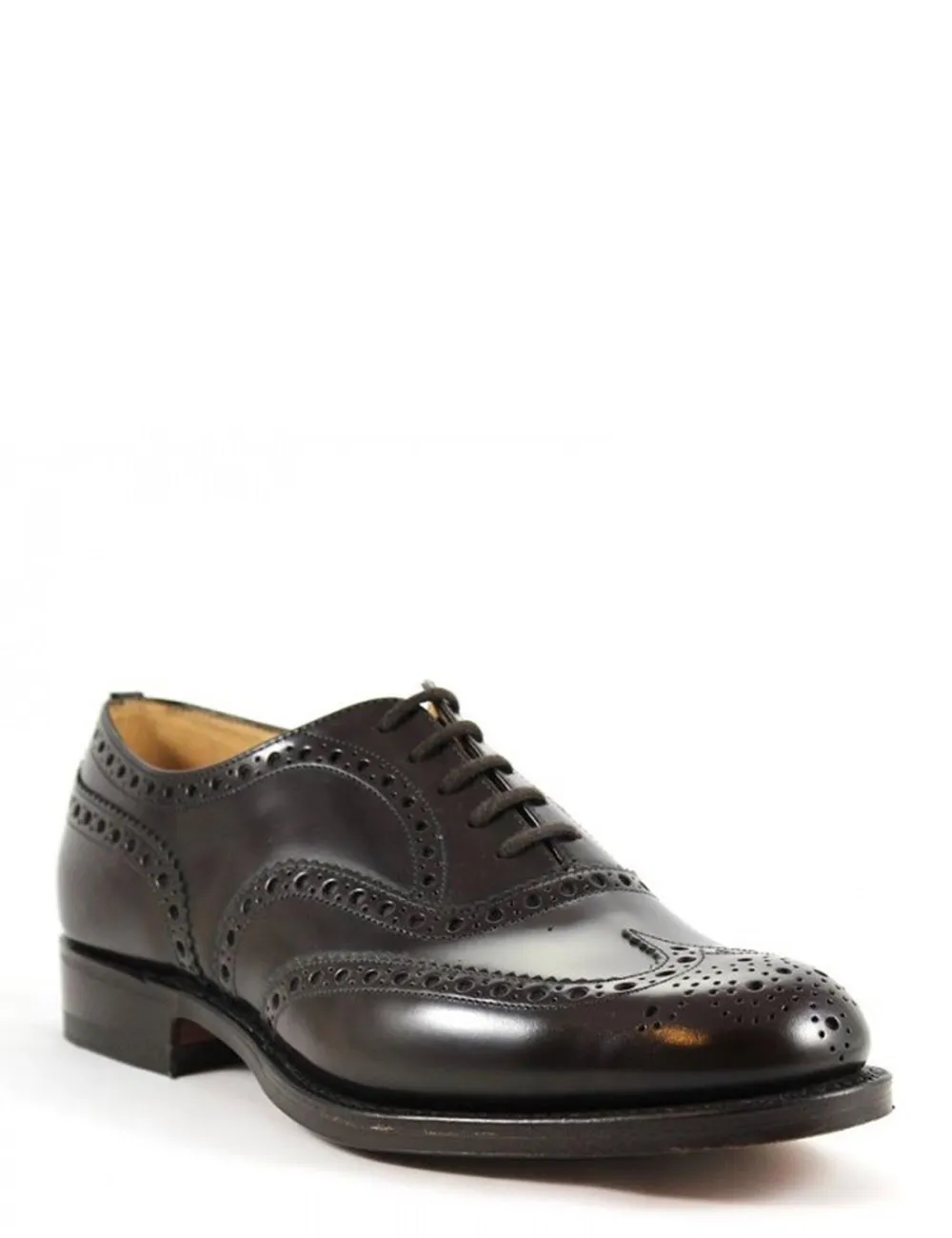 Church's     Burwood Oxford Brogue in Pelle di Vitello Spazzolato Ebony chiaro