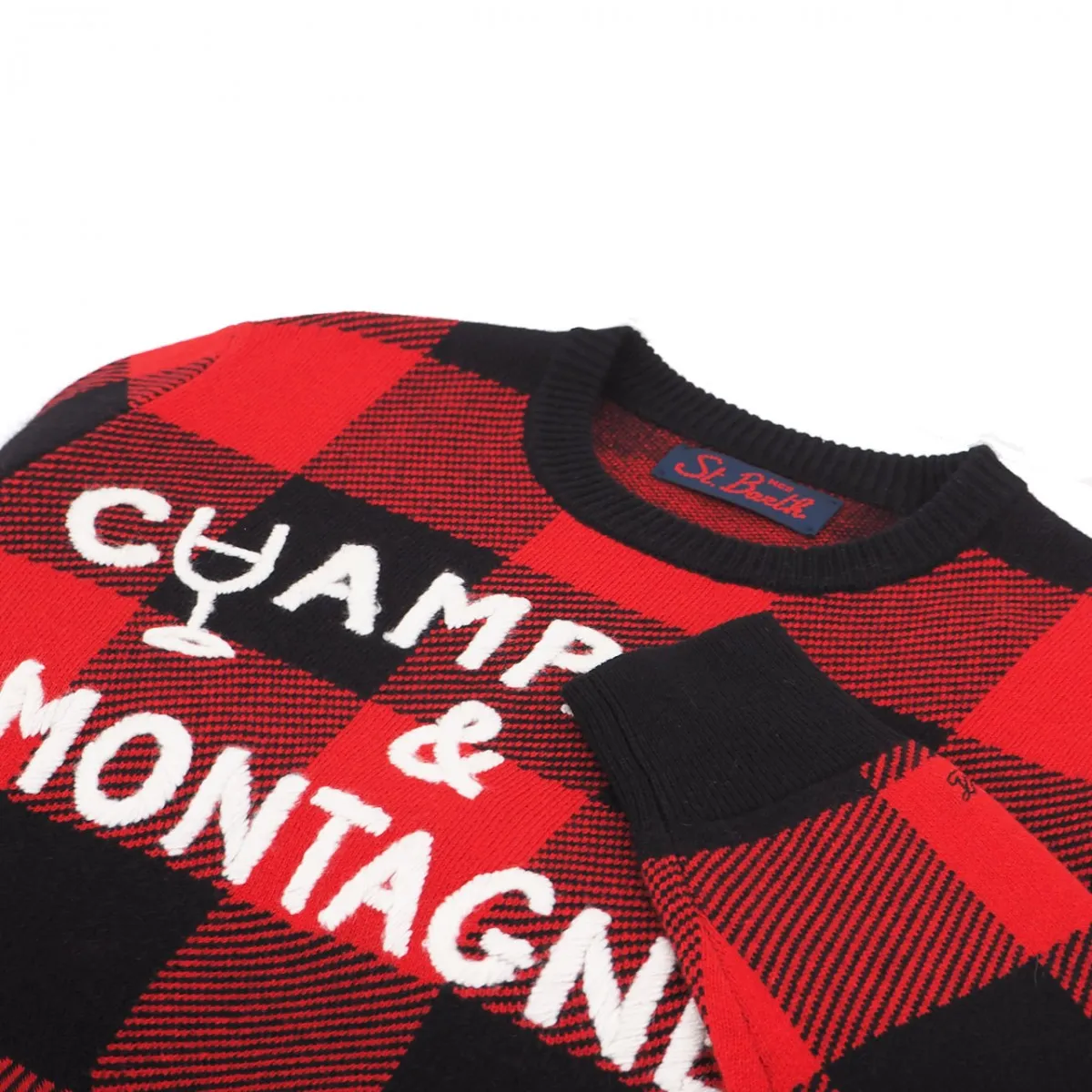 Crewneck Sweater Champagne & Montagne, Rosso