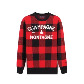 Crewneck Sweater Champagne & Montagne, Rosso