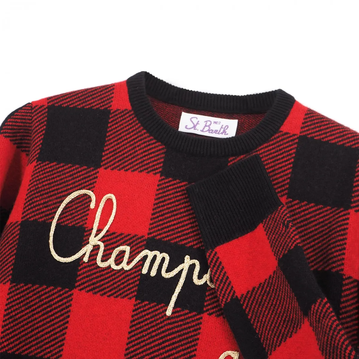 Crewneck Sweater Champagne Girl, Rosso