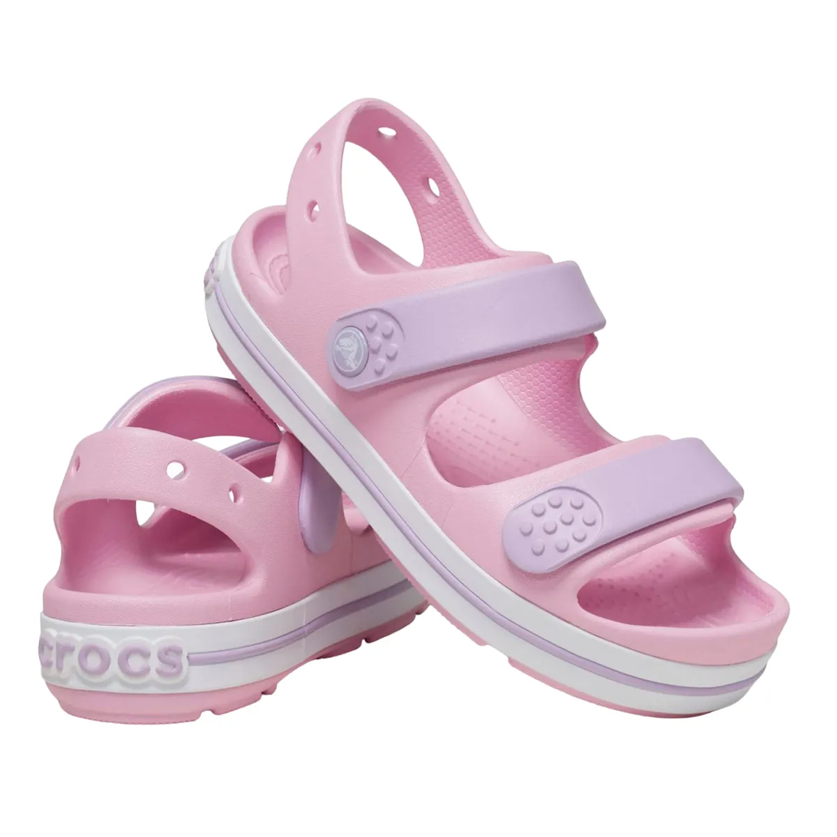 Crocs sandalo da bambina Crocband Cruiser 209423-84I rosa-lavanda