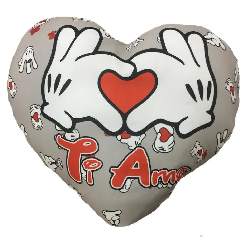 Cuscino cuore cartoon love ti amo regalo per san valentino 35 cm *04953