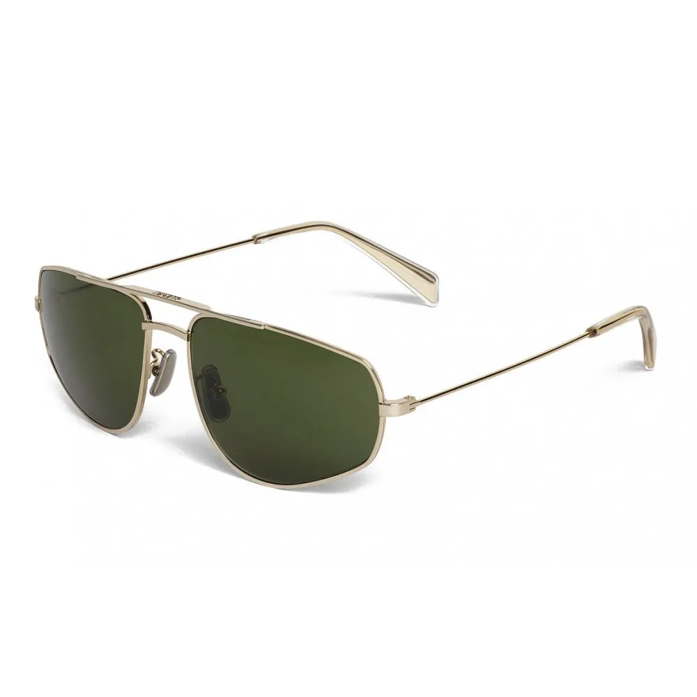 Céline - Occhiali da Sole a Farfalla in Metallo 05 - Oro Verde - Occhiali da Sole - Céline Eyewear