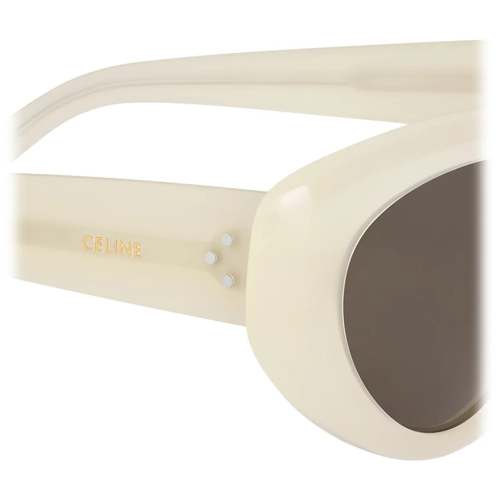 Céline - Occhiali da Sole Cat Eye S286 in Acetato - Giallo Latte - Occhiali da Sole - Céline Eyewear