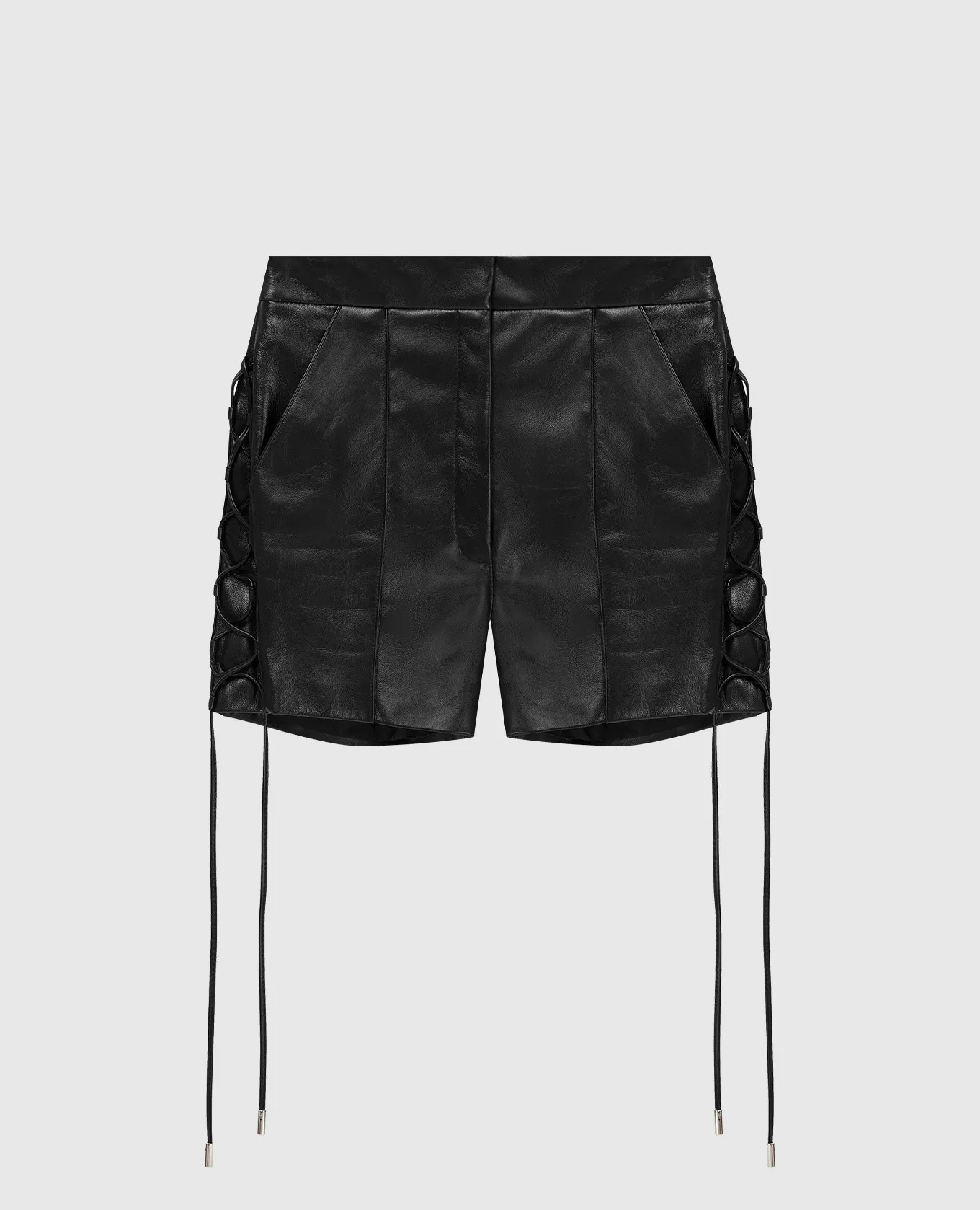 David Koma Shorts in pelle con coulisse R22DK25SH