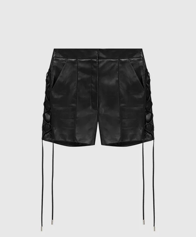 David Koma Shorts in pelle con coulisse R22DK25SH